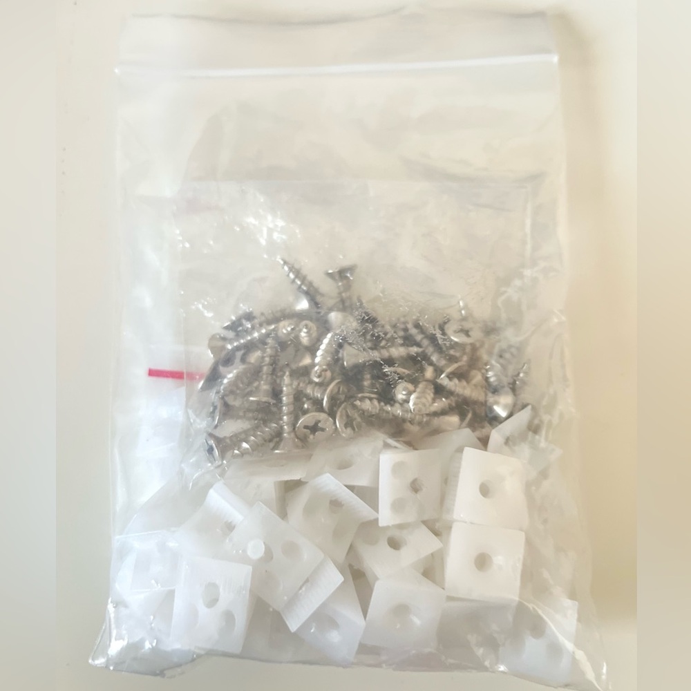 50 piece mending wedges with screws for sagging drawers/cabinets/chests bottom